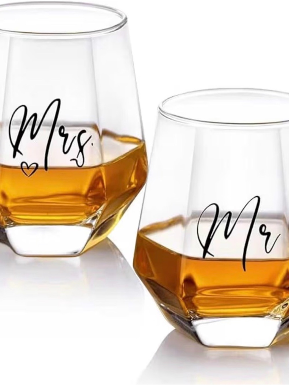 Mrs. & Mr. Wine glasses, great for wedding shower gift or anniversary gift.